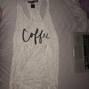“Coffee, please and thank you” tank